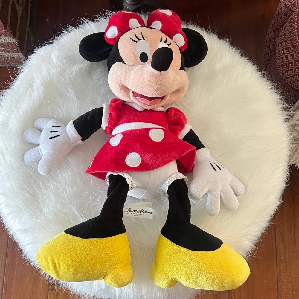 🐭♥️🖤🤍Vintage Disney Minnie Mouse Plush Toy - Red, Black, Yellow - Picture 1 of 9